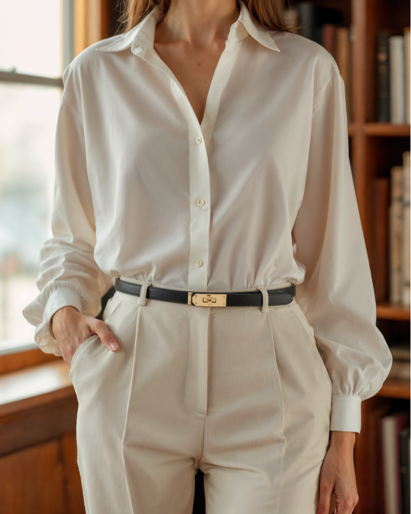 Vintage-Inspired Slim Belt - Classic, Sleek Accessory