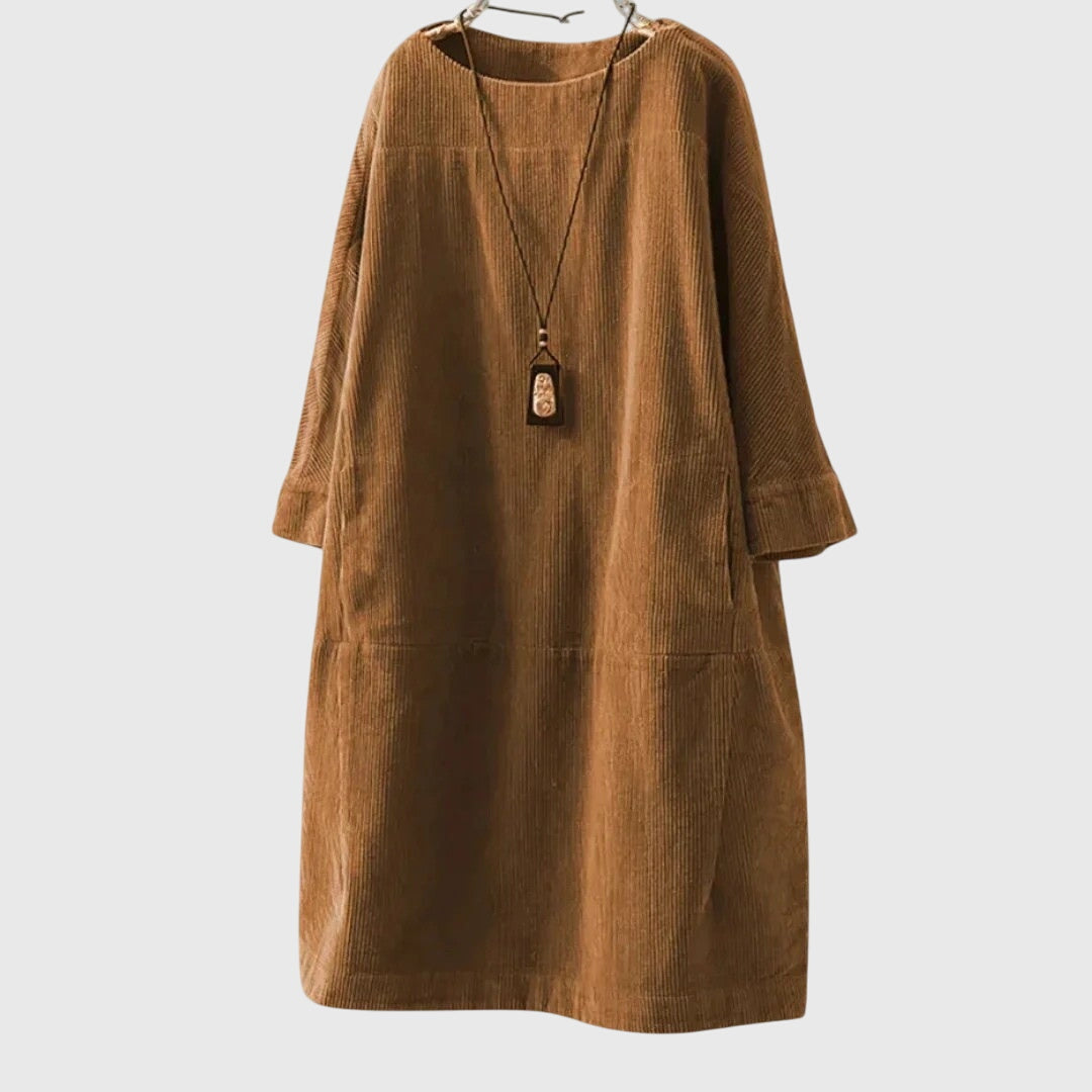 Grace | Relaxed Corduroy Midi Dress