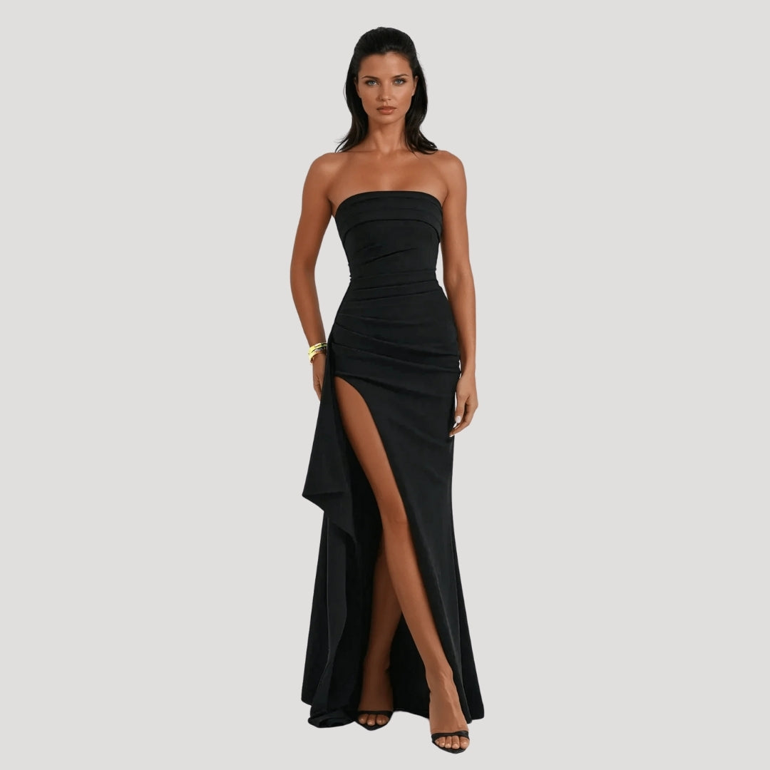 Emma | Women’s Wedding Guest Strapless Maxi Dress