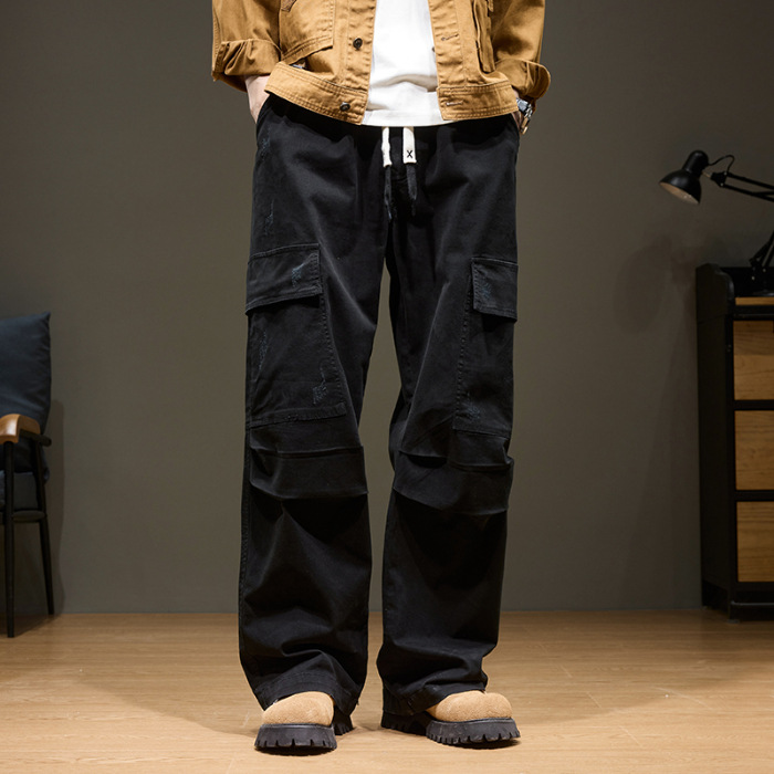 Christian | Men's Wide Leg Cargo Pocket Casual Pants
