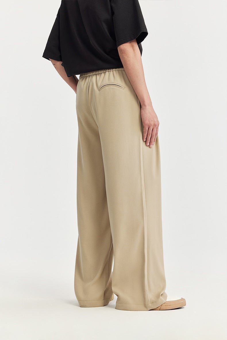 Sebastian | Men's Linen Wide Leg Drawstring Pants Pleated Relaxed Fit