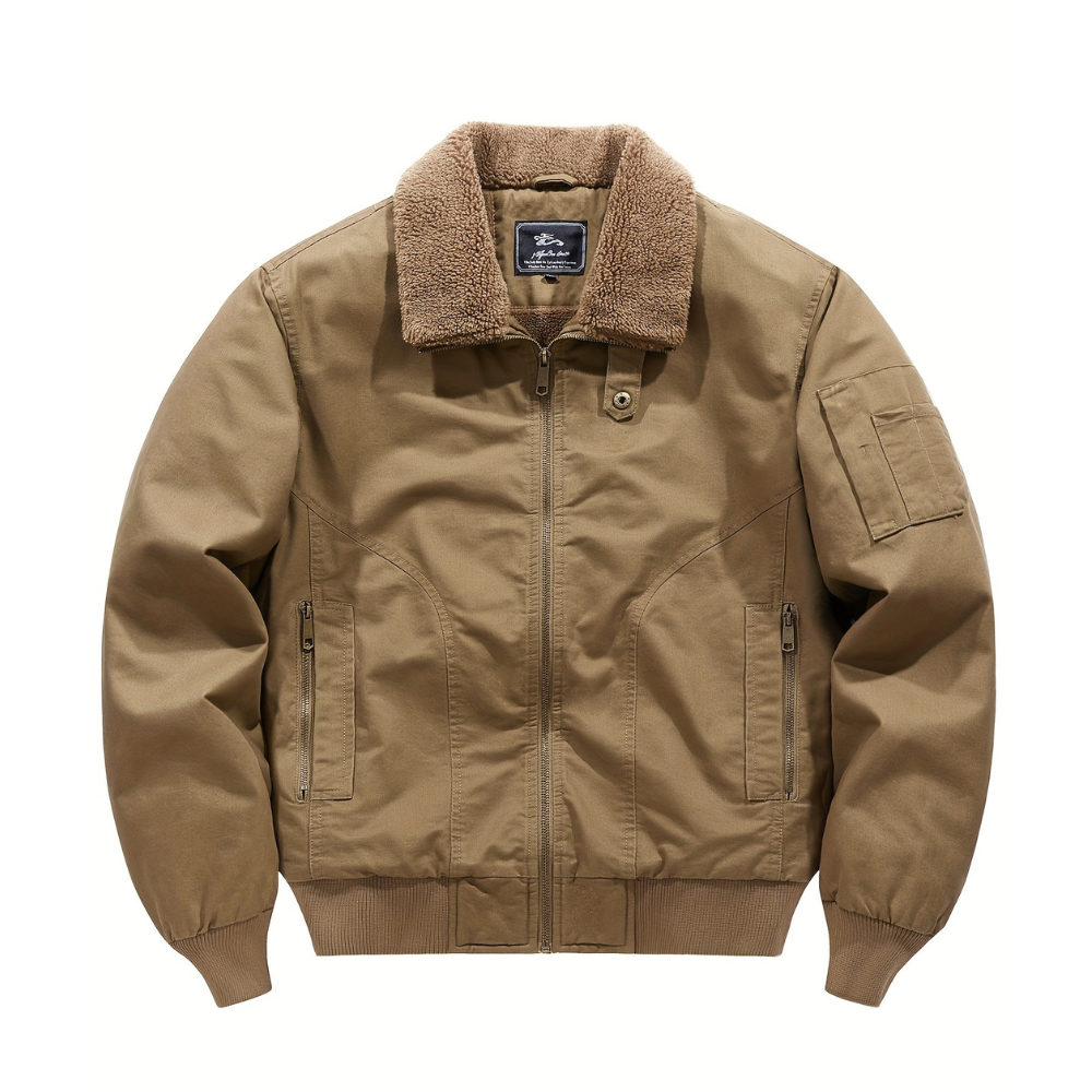 Aiden | Men's Zip Up Collar Bomber Jacket