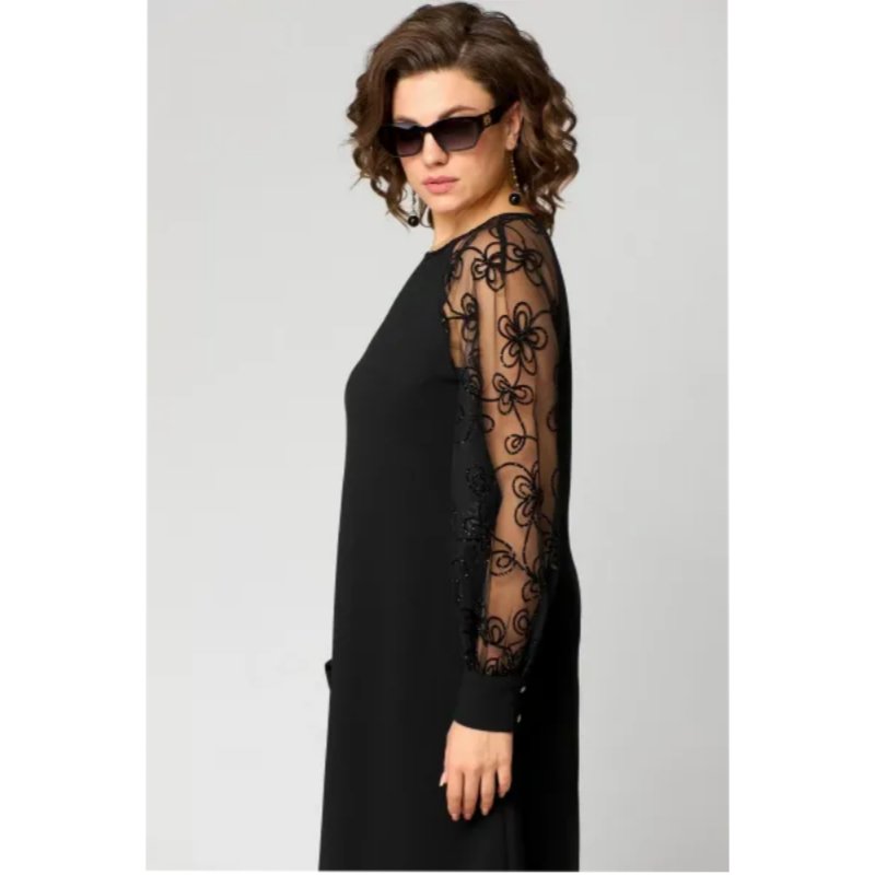 Madison | Plus Size Lace Sleeve Dress A-Line Knee Length Elegant