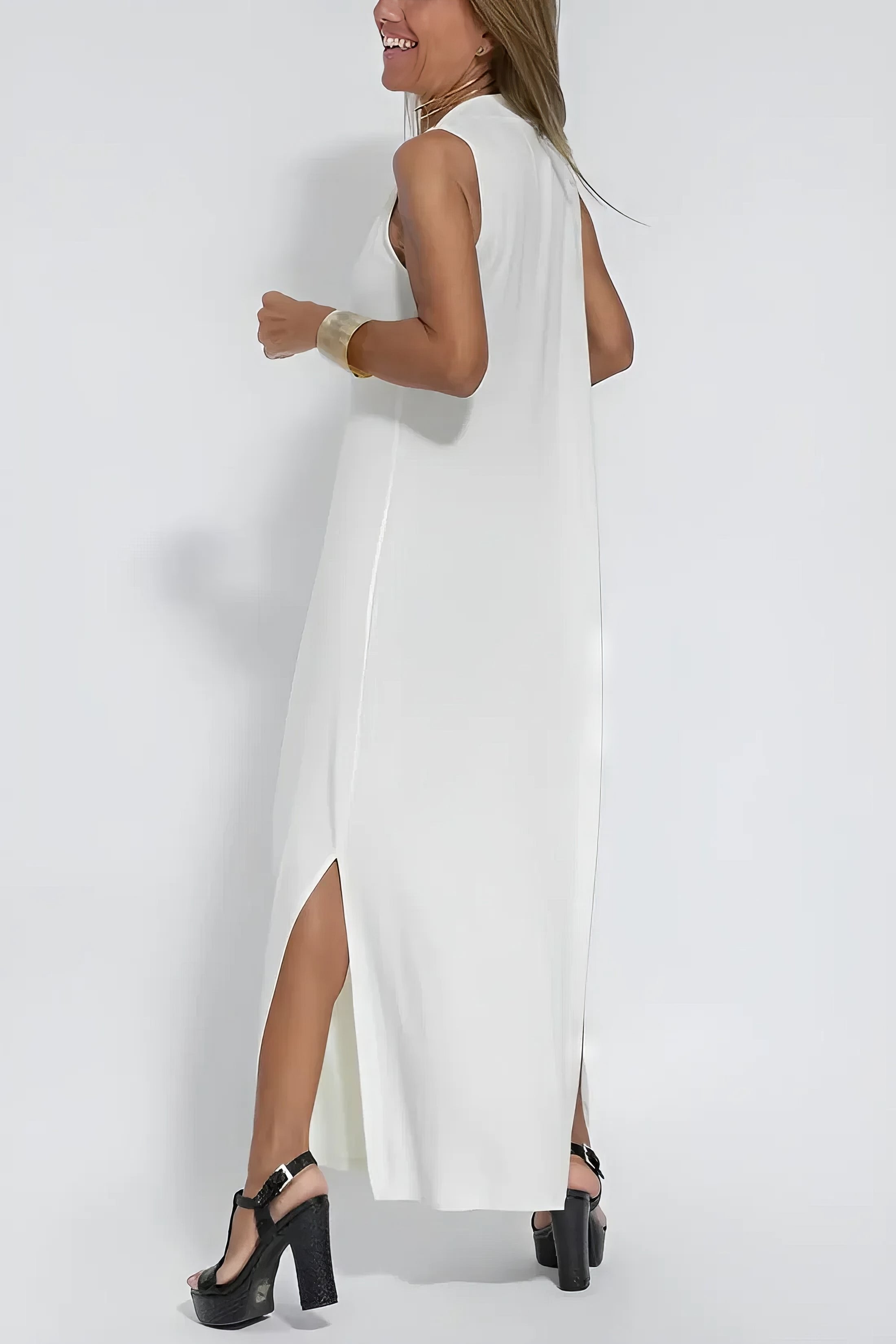 Charlotte | Plus Size Sleeveless Maxi Dress V-Neck Casual Elegant