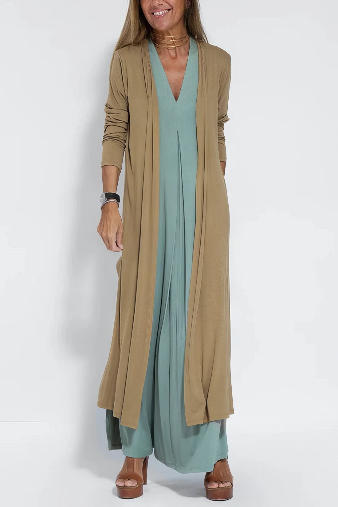 Charlotte | Plus Size Sleeveless Maxi Dress V-Neck Casual Elegant