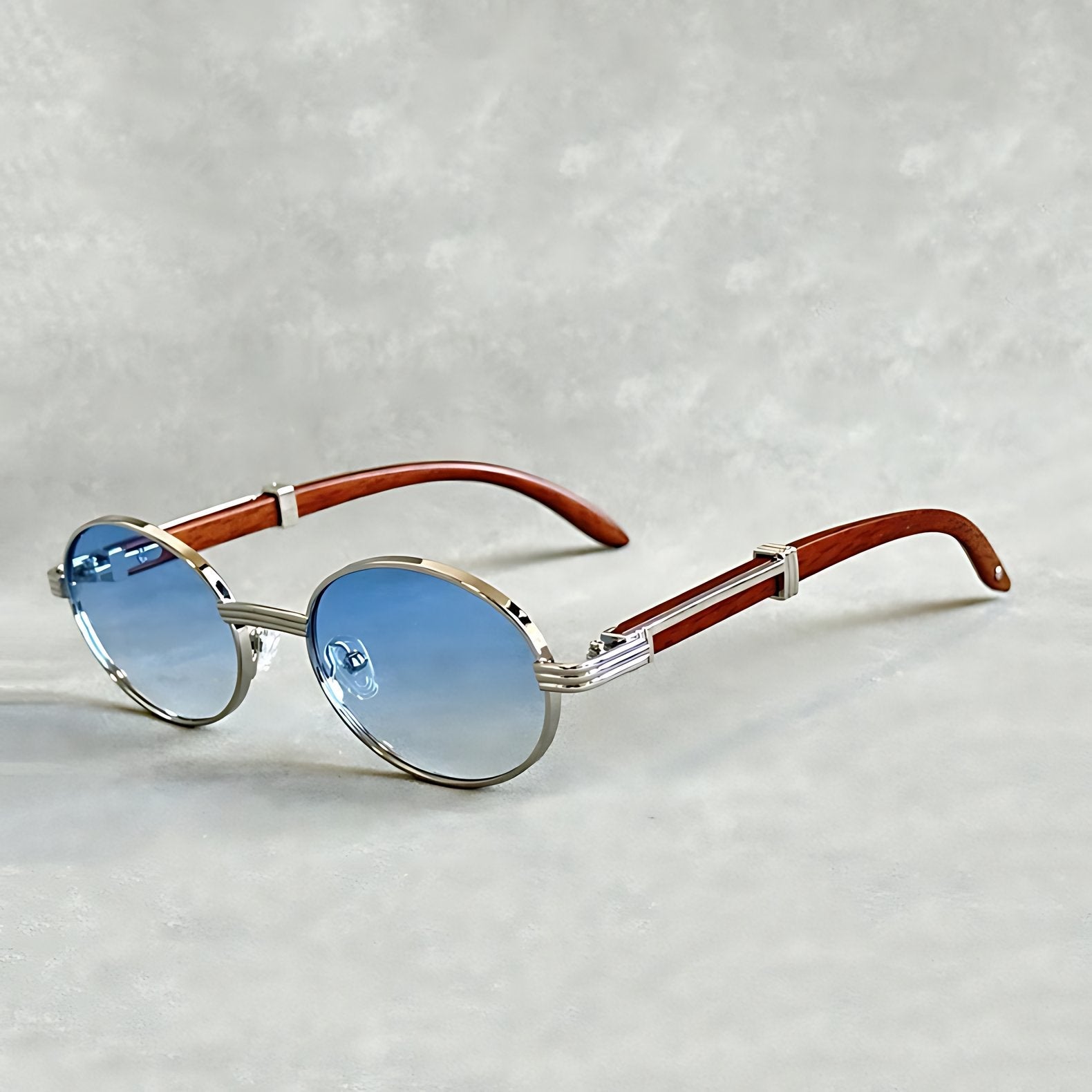 Sunglasses Round Gold Frame Designer UV400 Protection - Ocean View