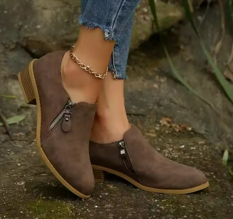 Bronte | Orthopedic Zip-Up Ankle Boots