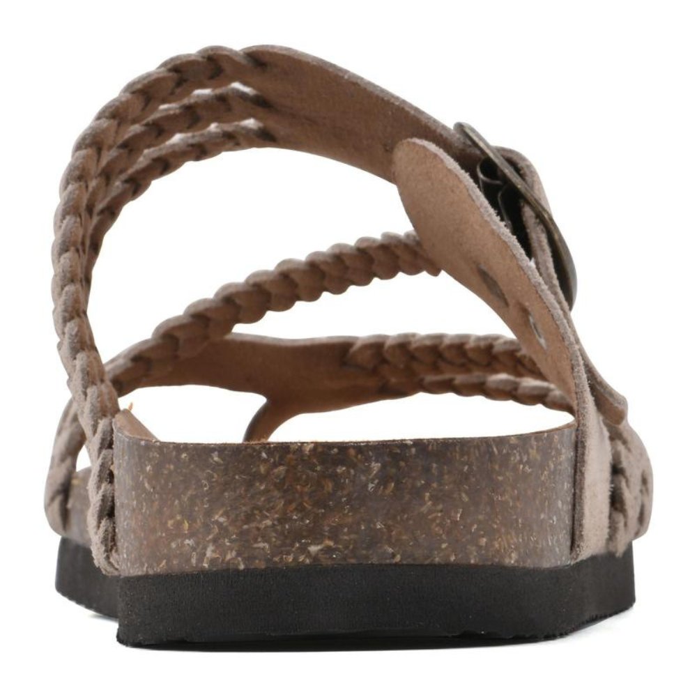 Olivia | Women's Braided Strap Buckle Sandals Cork Sole