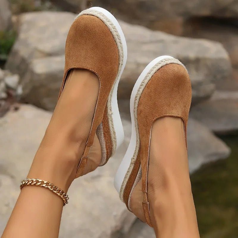Chloe | Women's Orthopedic Platform Sandals Slip-On Comfort Espadrille