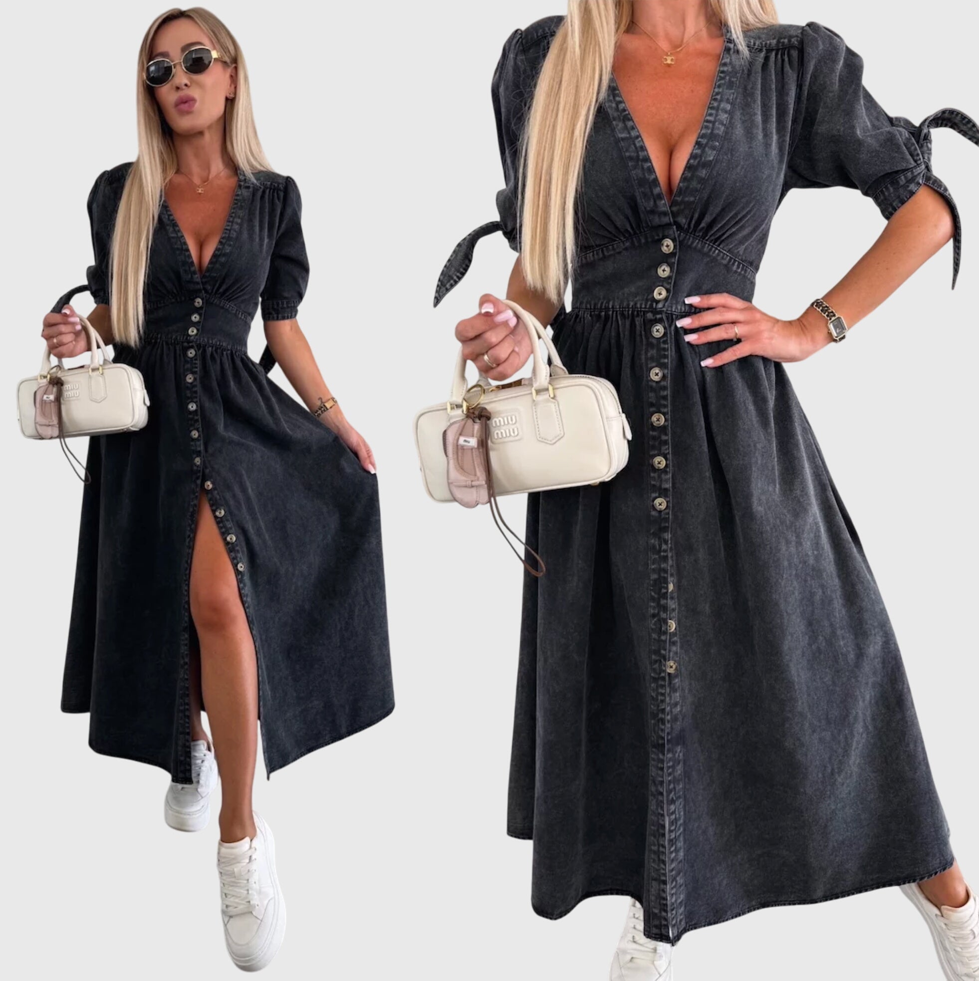 Sophia | Elegant Denim Dress