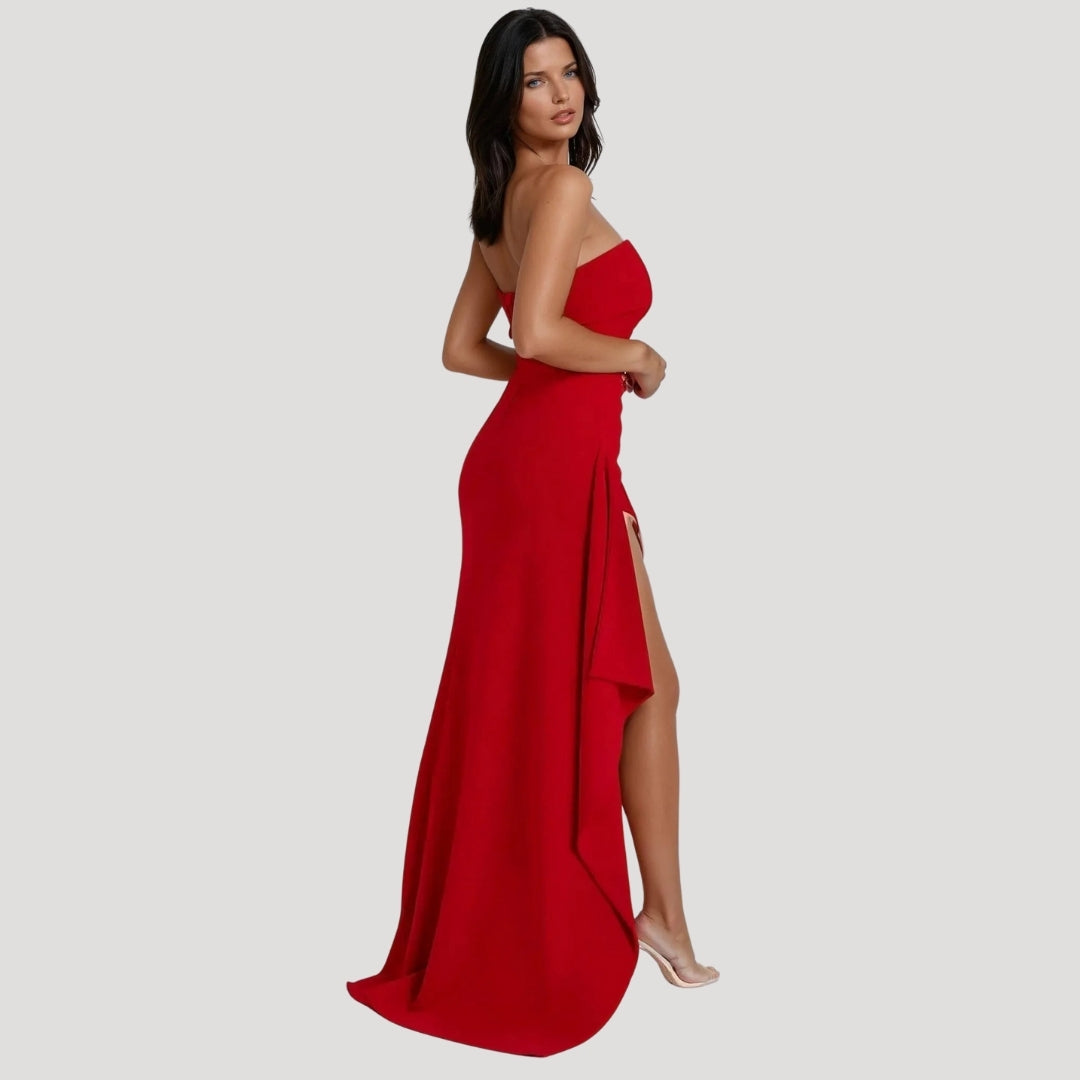 Emma | Women’s Wedding Guest Strapless Maxi Dress