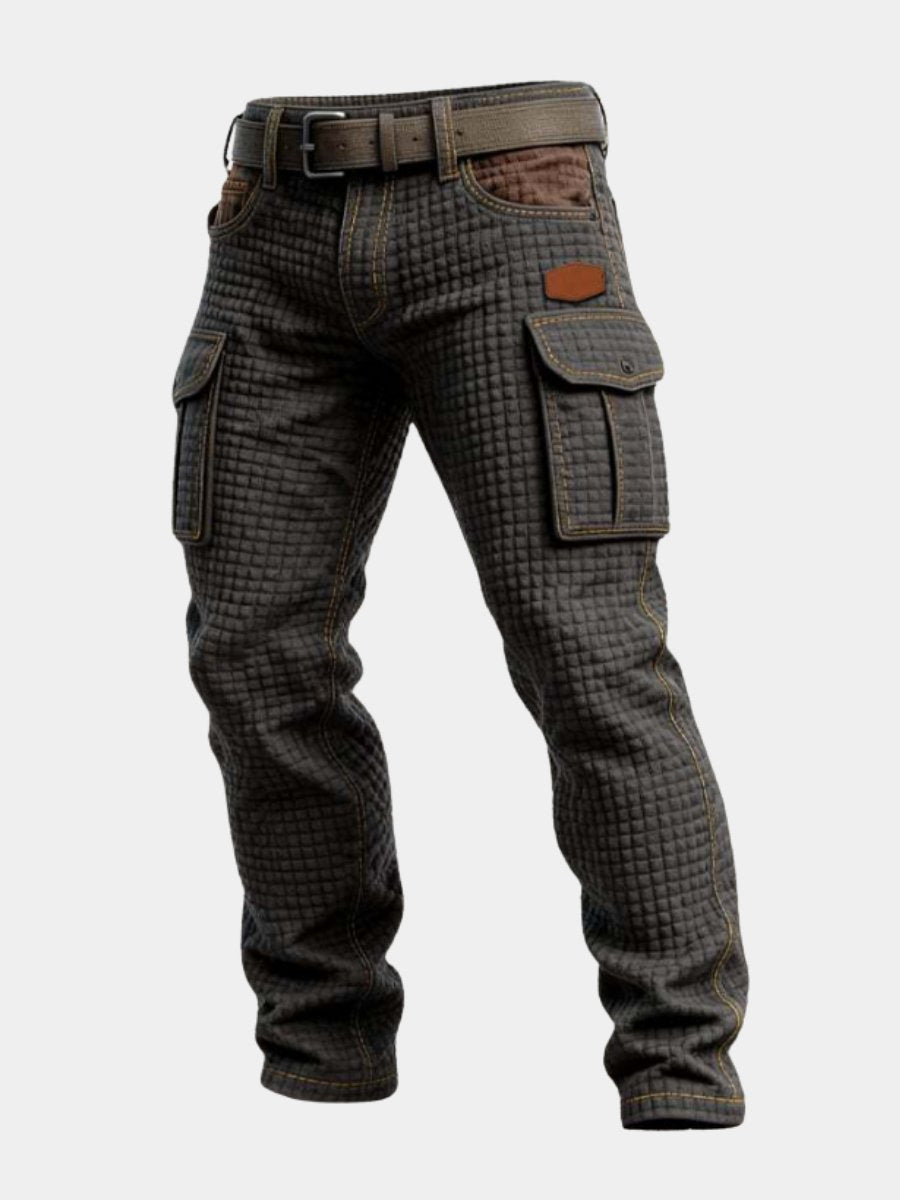 Oliver | Men's Cargo Pants Slim Fit Quilted Texture Side Pockets
