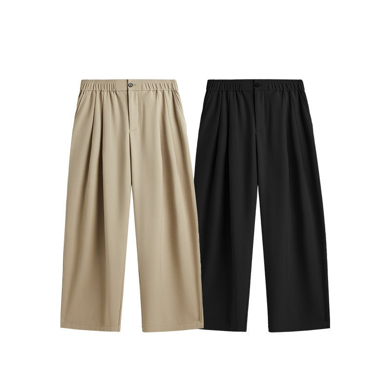 Sebastian | Men's Linen Wide Leg Drawstring Pants Pleated Relaxed Fit