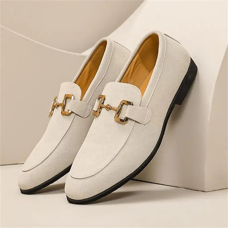 Kevin | Men's Slip On Metal Detail Loafers