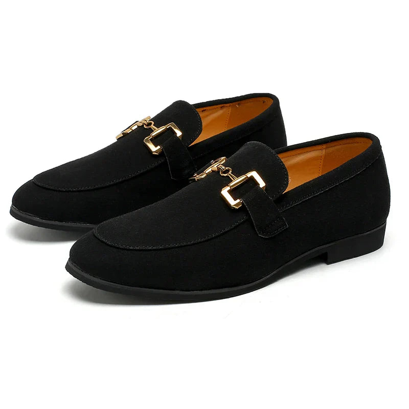 Kevin | Men's Slip On Metal Detail Loafers