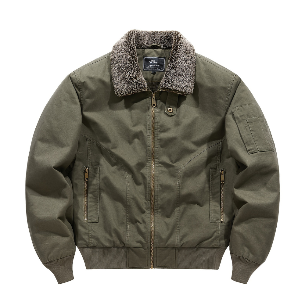 Aiden | Men's Zip Up Collar Bomber Jacket
