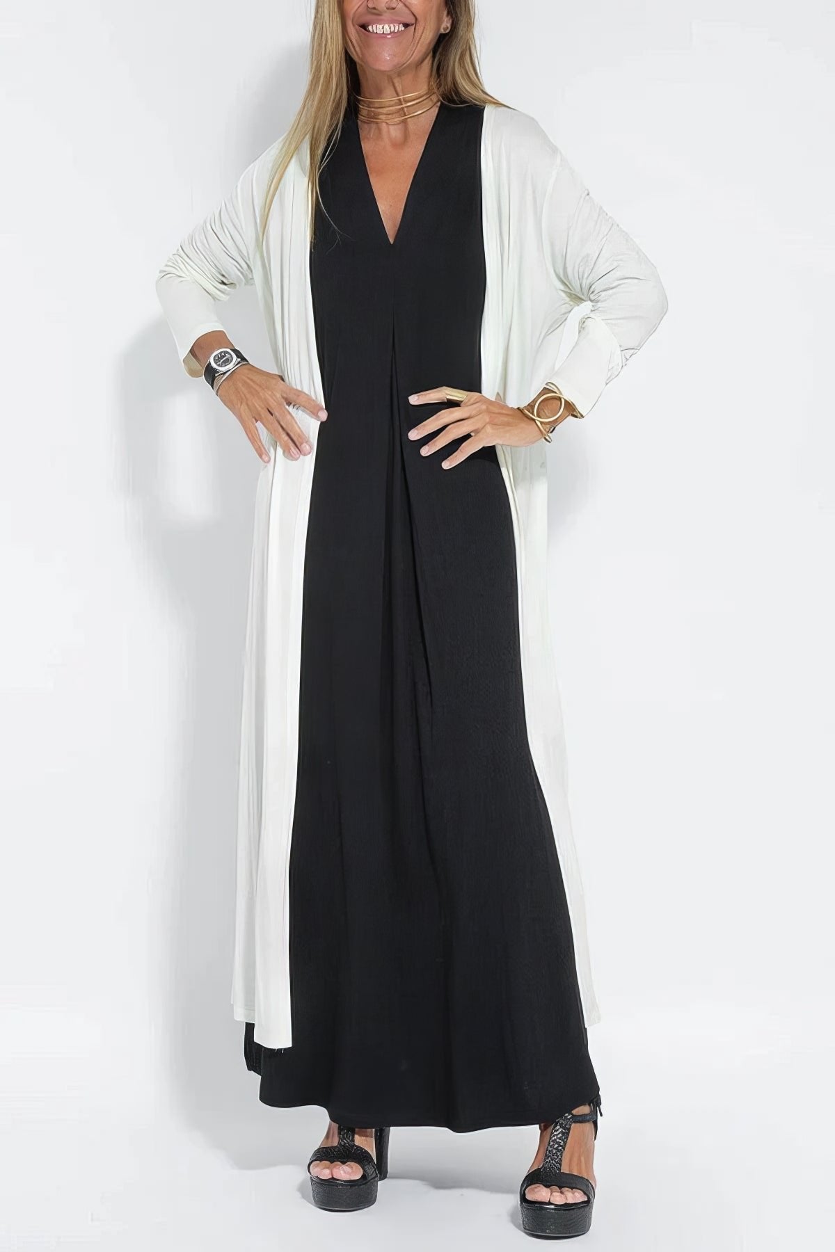 Charlotte | Plus Size Sleeveless Maxi Dress V-Neck Casual Elegant