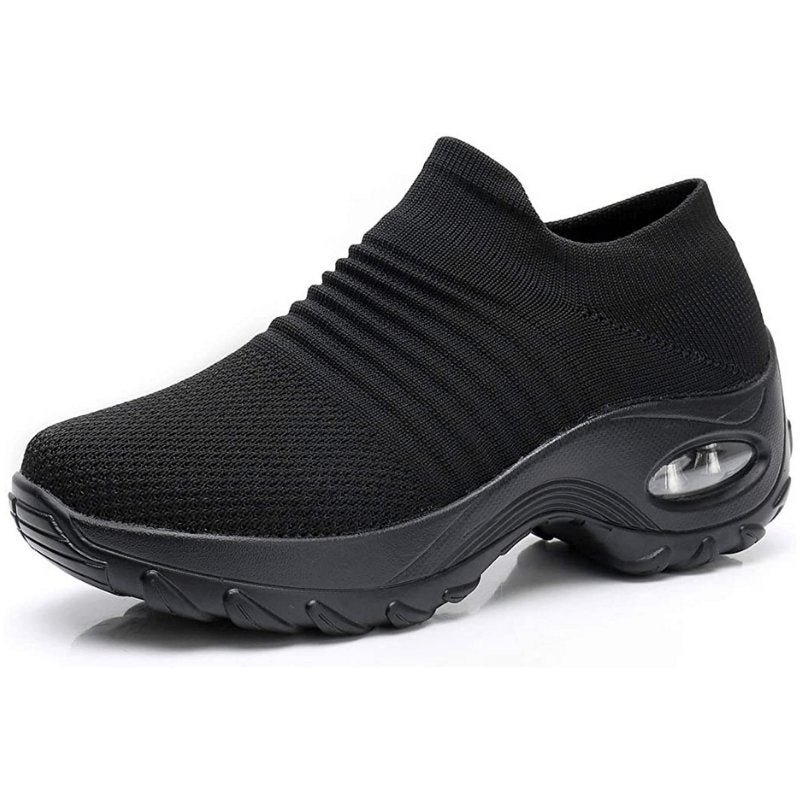 Women's Orthopedic Slip-On Sneakers Air Cushion - All Black