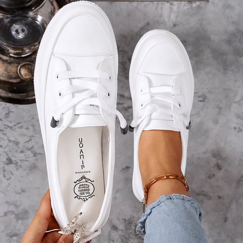 Women's Orthopedic Sneakers Lace-Up Comfort Support - White