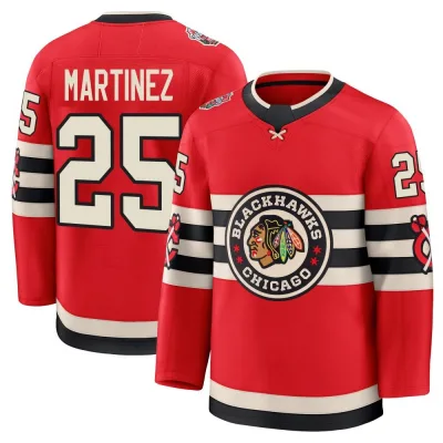 Men's Alec Martinez Chicago Blackhawks Red 2025 Winter Classic Jersey - Black Premium