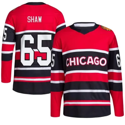 Men's Andrew Shaw Chicago Blackhawks Red Reverse Retro 2.0 Jersey - Black Authentic