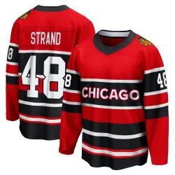 Men's Austin Strand Chicago Blackhawks Red Special Edition 2.0 Jersey - Black Breakaway