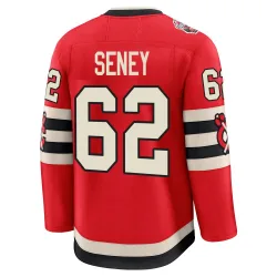 Men's Brett Seney Chicago Blackhawks Red 2025 Winter Classic Jersey - Black Premium