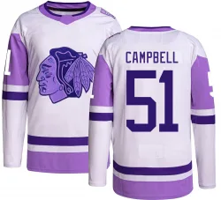 Men's Brian Campbell Chicago Blackhawks Hockey Fights Cancer Jersey - Black Authentic