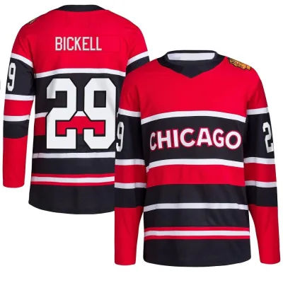 Men's Bryan Bickell Chicago Blackhawks Red Reverse Retro 2.0 Jersey - Black Authentic