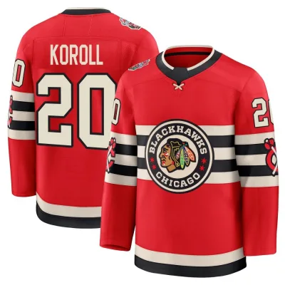 Men's Cliff Koroll Chicago Blackhawks Red 2025 Winter Classic Jersey - Black Premium