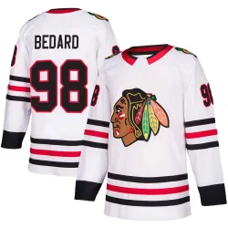 Men's Connor Bedard Chicago Blackhawks Away Jersey - White Authentic