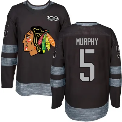 Men's Connor Murphy Chicago Blackhawks 1917-2017 100th Anniversary Jersey - Black Authentic