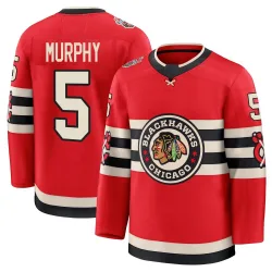 Men's Connor Murphy Chicago Blackhawks Red 2025 Winter Classic Jersey - Black Premium