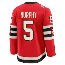 Men's Connor Murphy Chicago Blackhawks Red 2025 Winter Classic Jersey - Black Premium