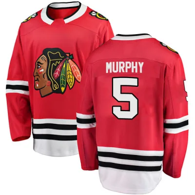 Men's Connor Murphy Chicago Blackhawks Red Home Jersey - Black Breakaway