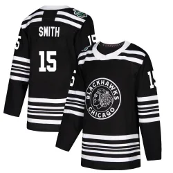 Men's Craig Smith Chicago Blackhawks 2019 Winter Classic Jersey - Black Authentic