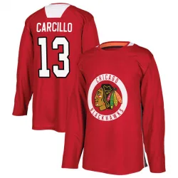 Men's Daniel Carcillo Chicago Blackhawks Red Home Practice Jersey - Black Authentic