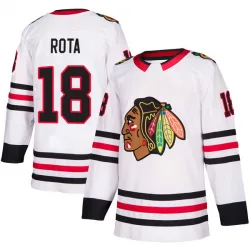 Men's Darcy Rota Chicago Blackhawks Away Jersey - White Authentic