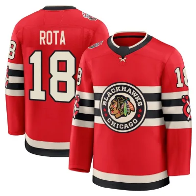 Men's Darcy Rota Chicago Blackhawks Red 2025 Winter Classic Jersey - Black Premium