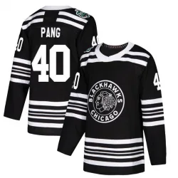 Men's Darren Pang Chicago Blackhawks 2019 Winter Classic Jersey - Black Authentic