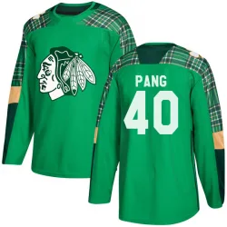 Men's Darren Pang Chicago Blackhawks St. Patrick's Day Practice Jersey - Green Authentic