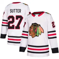 Men's Darryl Sutter Chicago Blackhawks Away Jersey - White Authentic