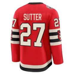 Men's Darryl Sutter Chicago Blackhawks Red 2025 Winter Classic Jersey - Black Premium