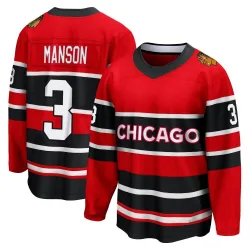 Men's Dave Manson Chicago Blackhawks Red Special Edition 2.0 Jersey - Black Breakaway