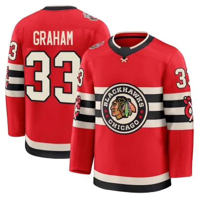 Men's Dirk Graham Chicago Blackhawks Red 2025 Winter Classic Jersey - Black Premium