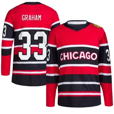 Men's Dirk Graham Chicago Blackhawks Red Reverse Retro 2.0 Jersey - Black Authentic