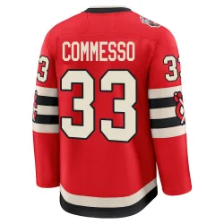 Men's Drew Commesso Chicago Blackhawks Red 2025 Winter Classic Jersey - Black Premium