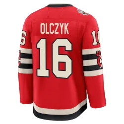 Men's Ed Olczyk Chicago Blackhawks Red 2025 Winter Classic Jersey - Black Premium