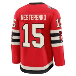 Men's Eric Nesterenko Chicago Blackhawks Red 2025 Winter Classic Jersey - Black Premium