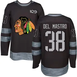 Men's Ethan Del Mastro Chicago Blackhawks 1917-2017 100th Anniversary Jersey - Black Authentic